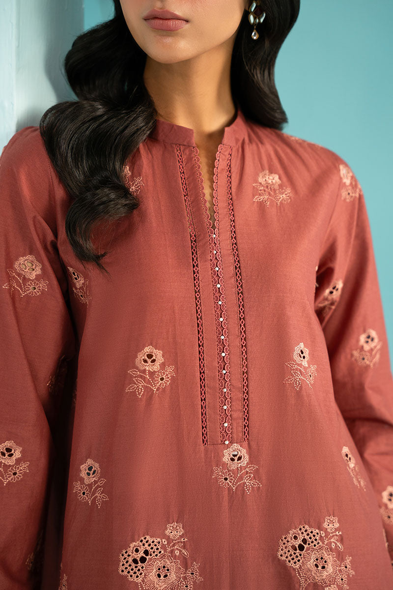 Cross Stitch | Exclusive Pret | Tangerine Flora-2PC (Shirt & Trouser)