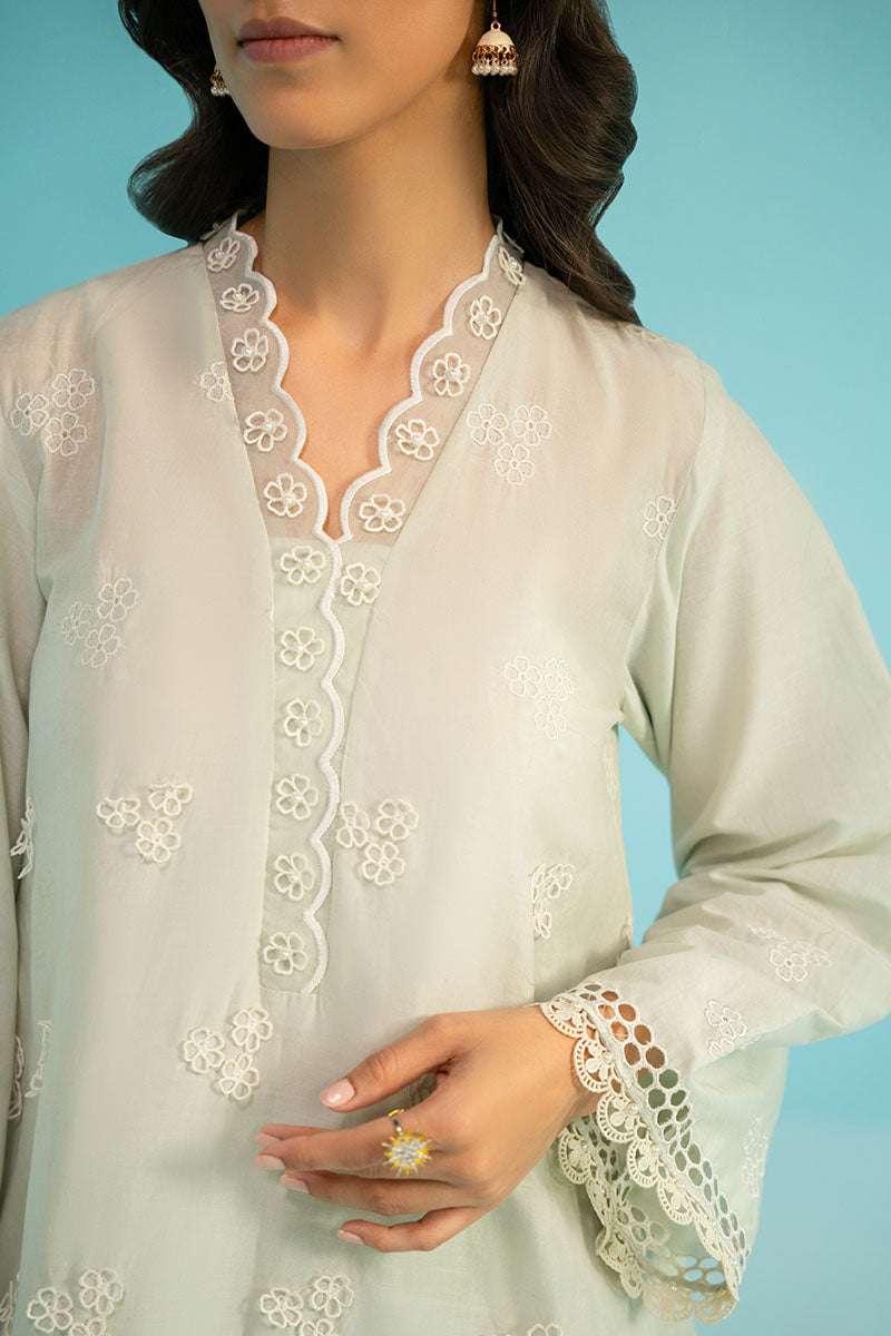 Cross Stitch | Exclusive Pret | Mint Mist-2PC (Shirt & Trouser)-2