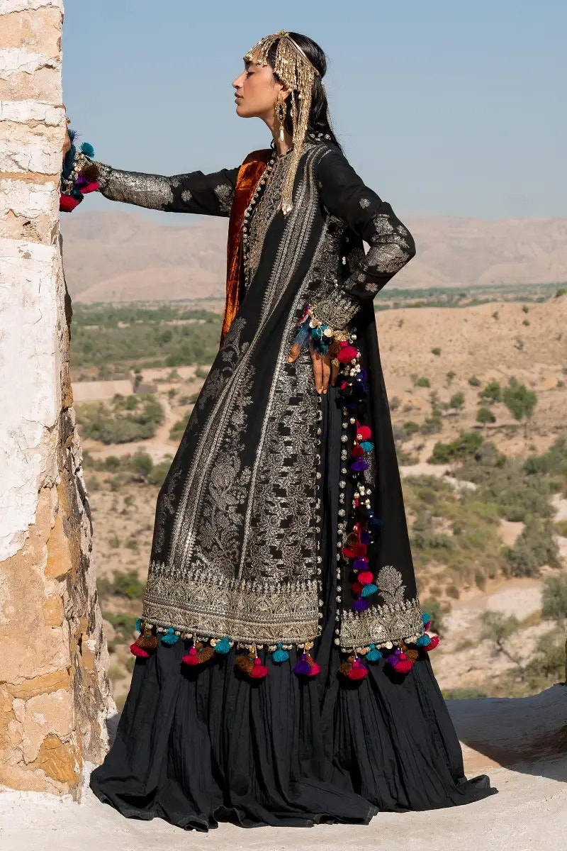 Sana Safinaz | Winter Luxury 23 | S231-001A-DF -  Sana Safinaz Luxury - Original Designer Dress - House of Maryam