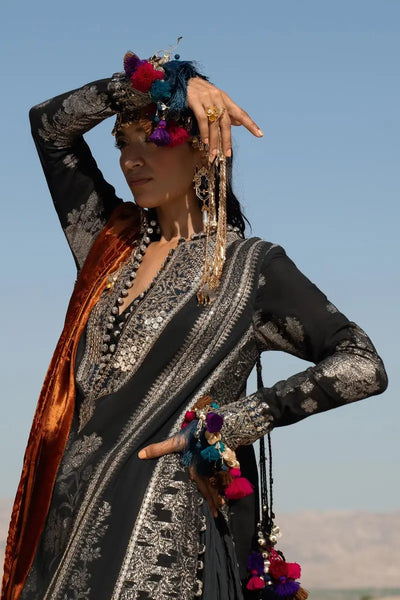 Sana Safinaz | Winter Luxury 23 | S231-001A-DF -  Sana Safinaz Luxury - Original Designer Dress - House of Maryam
