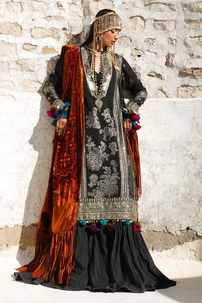 Sana Safinaz | Winter Luxury 23 | S231-001A-DF -  Sana Safinaz Luxury - Original Designer Dress - House of Maryam