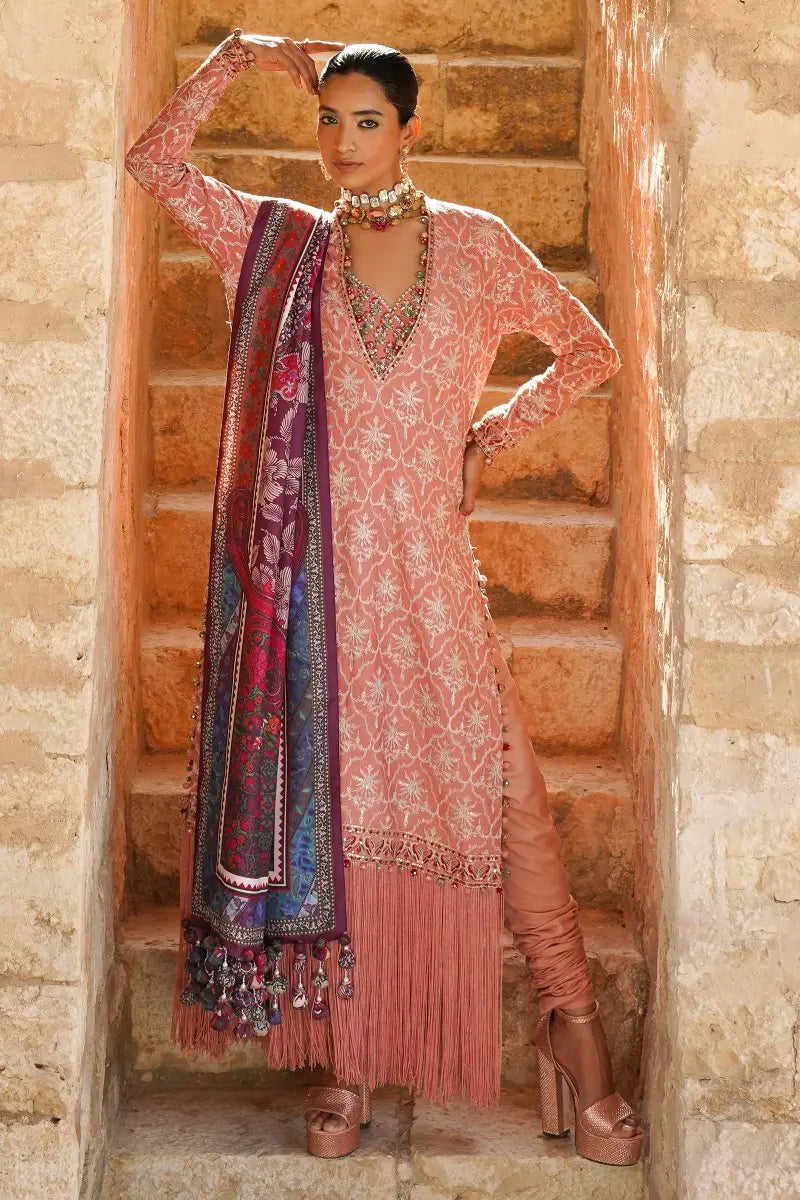 Sana Safinaz | Winter Luxury 23 | S231-002B-CP -  Sana Safinaz Luxury - Original Designer Dress - House of Maryam