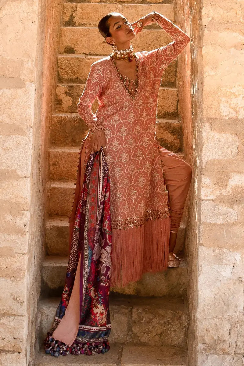 Sana Safinaz | Winter Luxury 23 | S231-002B-CP -  Sana Safinaz Luxury - Original Designer Dress - House of Maryam