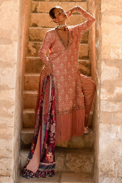 Sana Safinaz | Winter Luxury 23 | S231-002B-CP -  Sana Safinaz Luxury - Original Designer Dress - House of Maryam