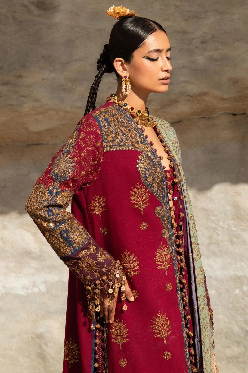 Sana Safinaz | Winter Luxury 23 | S231-003B-CP -  Sana Safinaz Luxury - Original Designer Dress - House of Maryam