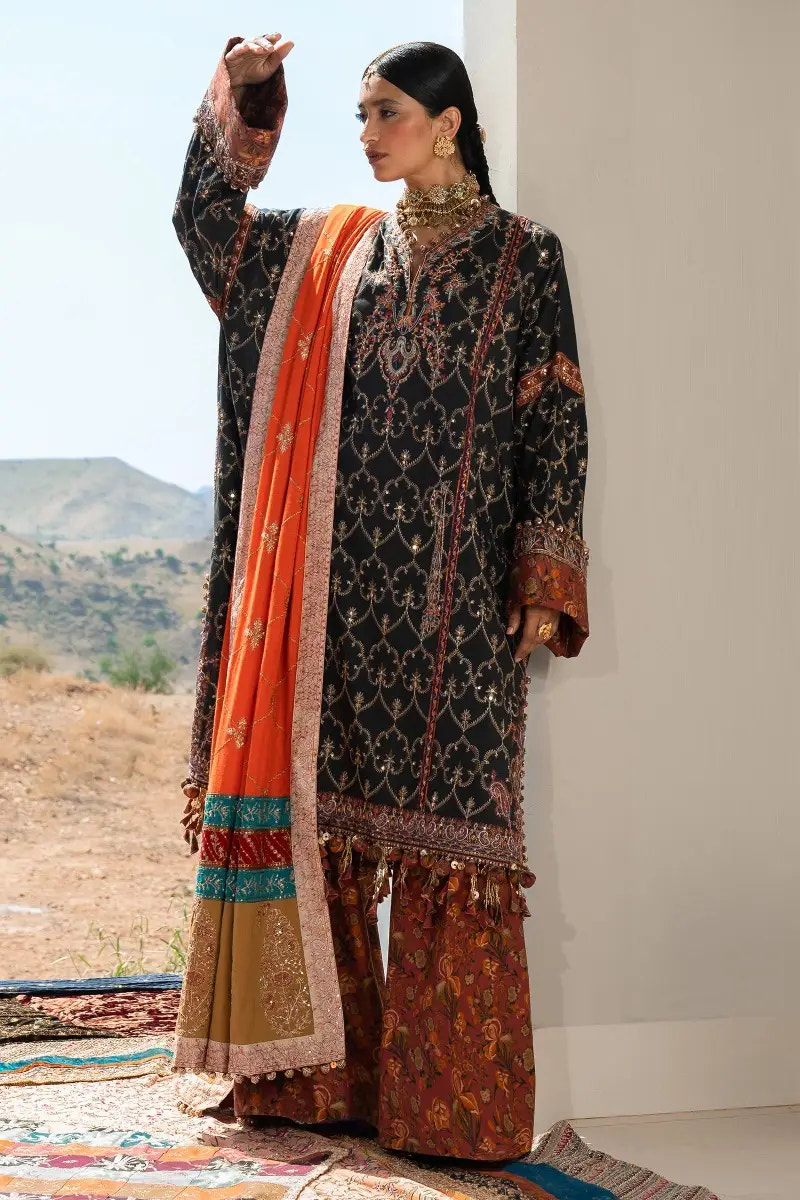 Sana Safinaz | Winter Luxury 23 | S231-004A-CP -  Sana Safinaz Luxury - Original Designer Dress - House of Maryam