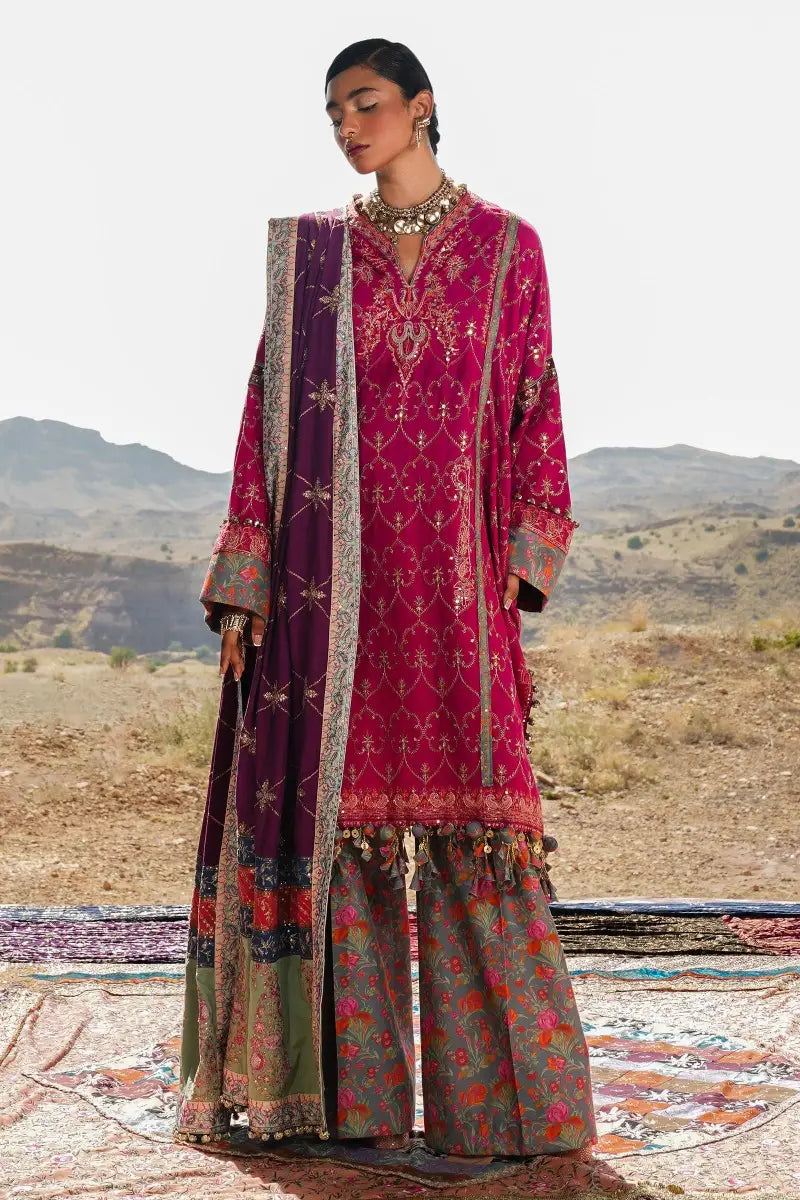 Sana Safinaz | Winter Luxury 23 | S231-004B-CP -  Sana Safinaz Luxury - Original Designer Dress - House of Maryam