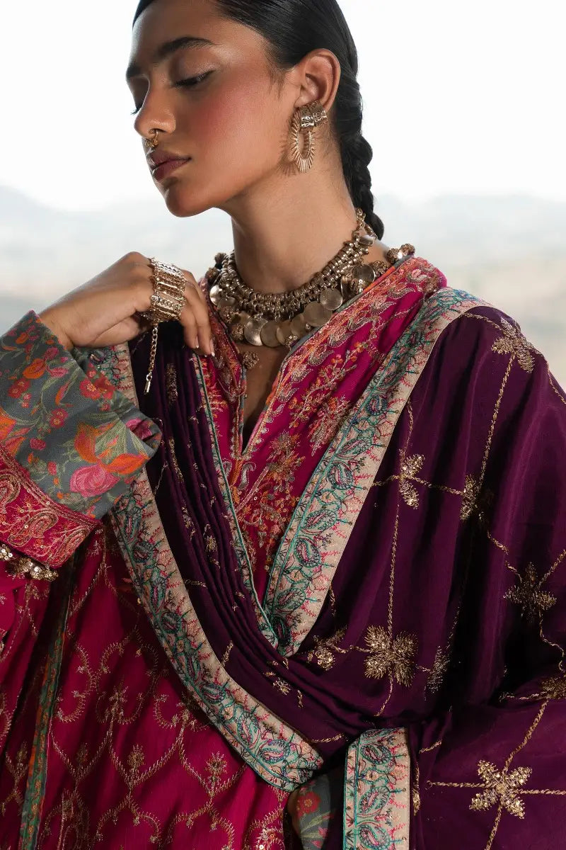 Sana Safinaz | Winter Luxury 23 | S231-004B-CP -  Sana Safinaz Luxury - Original Designer Dress - House of Maryam