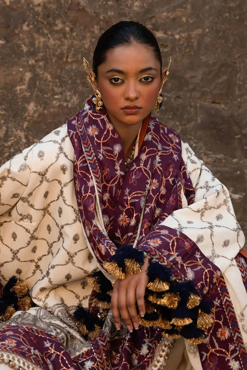Sana Safinaz | Winter Luxury 23 | S231-005A-CP -  Sana Safinaz Luxury -  House of Maryam