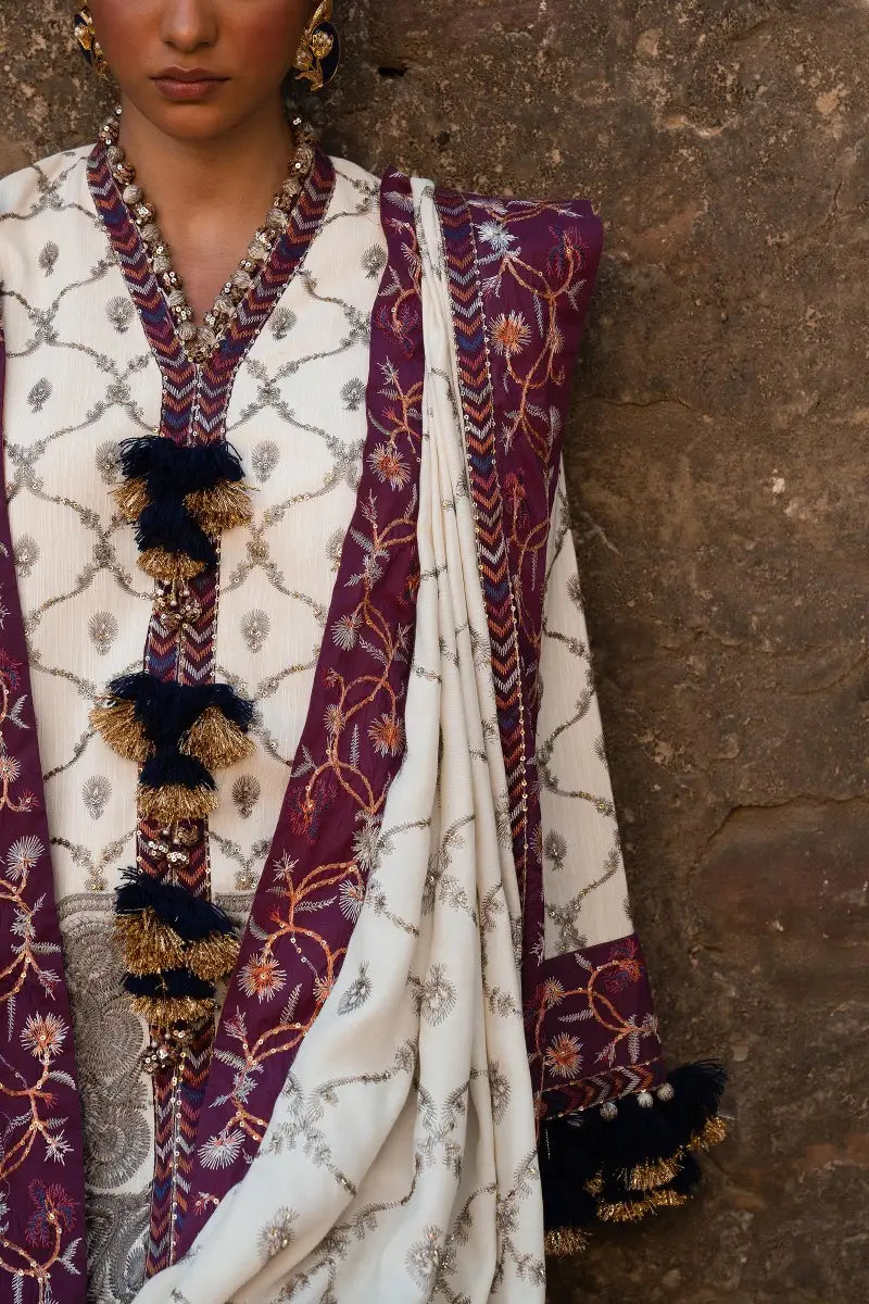Sana Safinaz | Winter Luxury 23 | S231-005A-CP -  Sana Safinaz Luxury -  House of Maryam