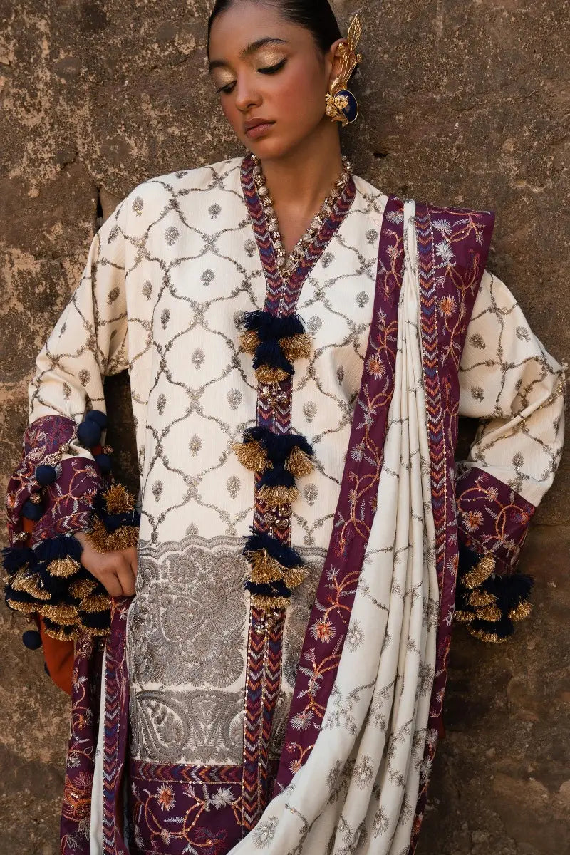 Sana Safinaz | Winter Luxury 23 | S231-005A-CP -  Sana Safinaz Luxury -  House of Maryam