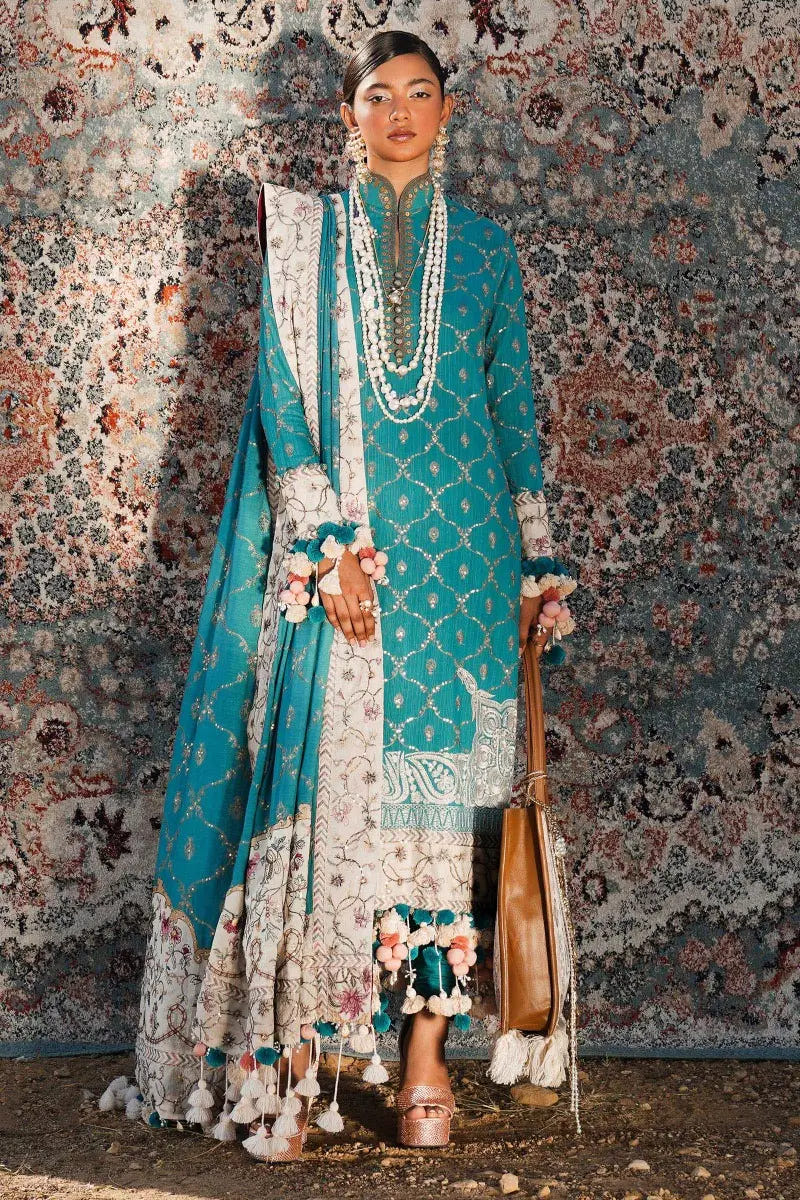 Sana Safinaz | Winter Luxury 23 | S231-005B-CP -  Sana Safinaz Luxury - Original Designer Dress - House of Maryam
