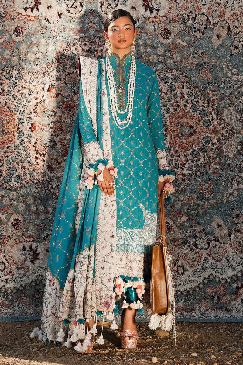 Sana Safinaz | Winter Luxury 23 | S231-005B-CP -  Sana Safinaz Luxury -  House of Maryam
