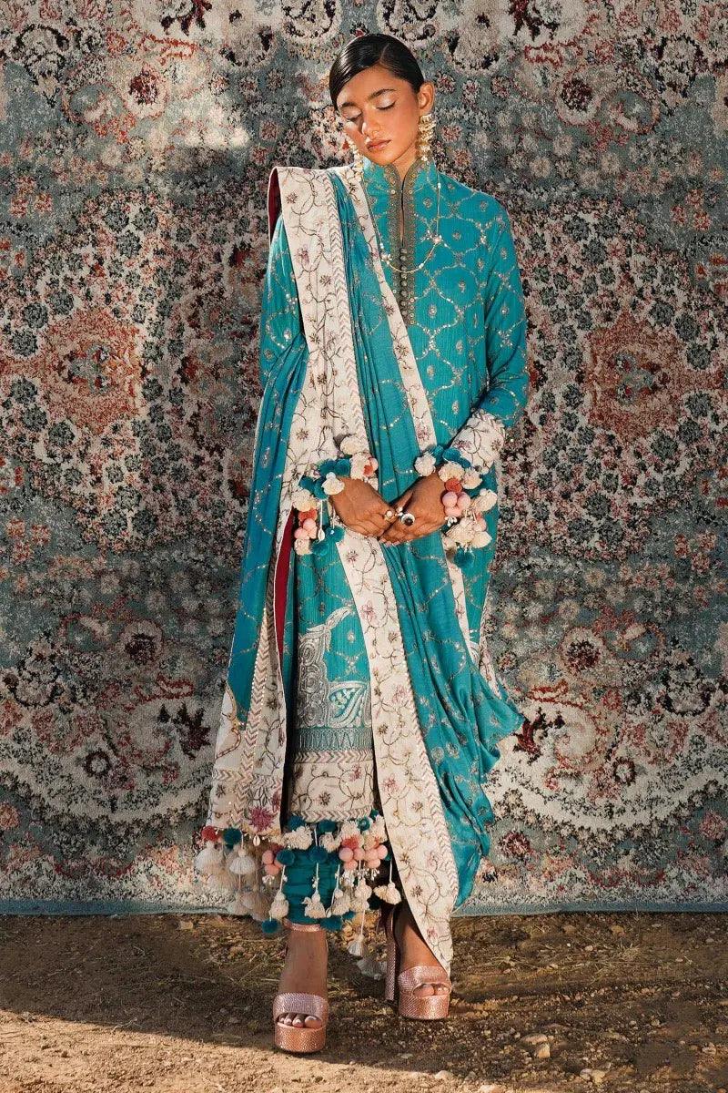 Sana Safinaz | Winter Luxury 23 | S231-005B-CP -  Sana Safinaz Luxury -  House of Maryam
