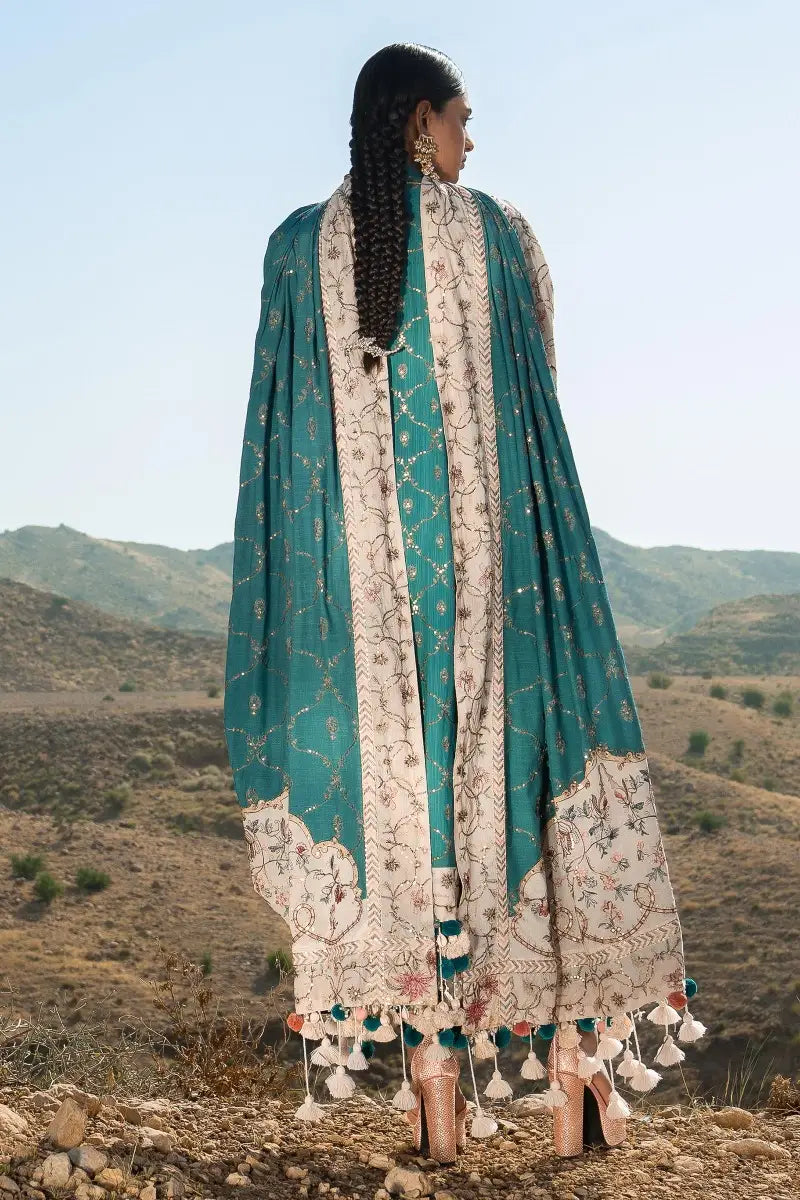 Sana Safinaz | Winter Luxury 23 | S231-005B-CP -  Sana Safinaz Luxury -  House of Maryam