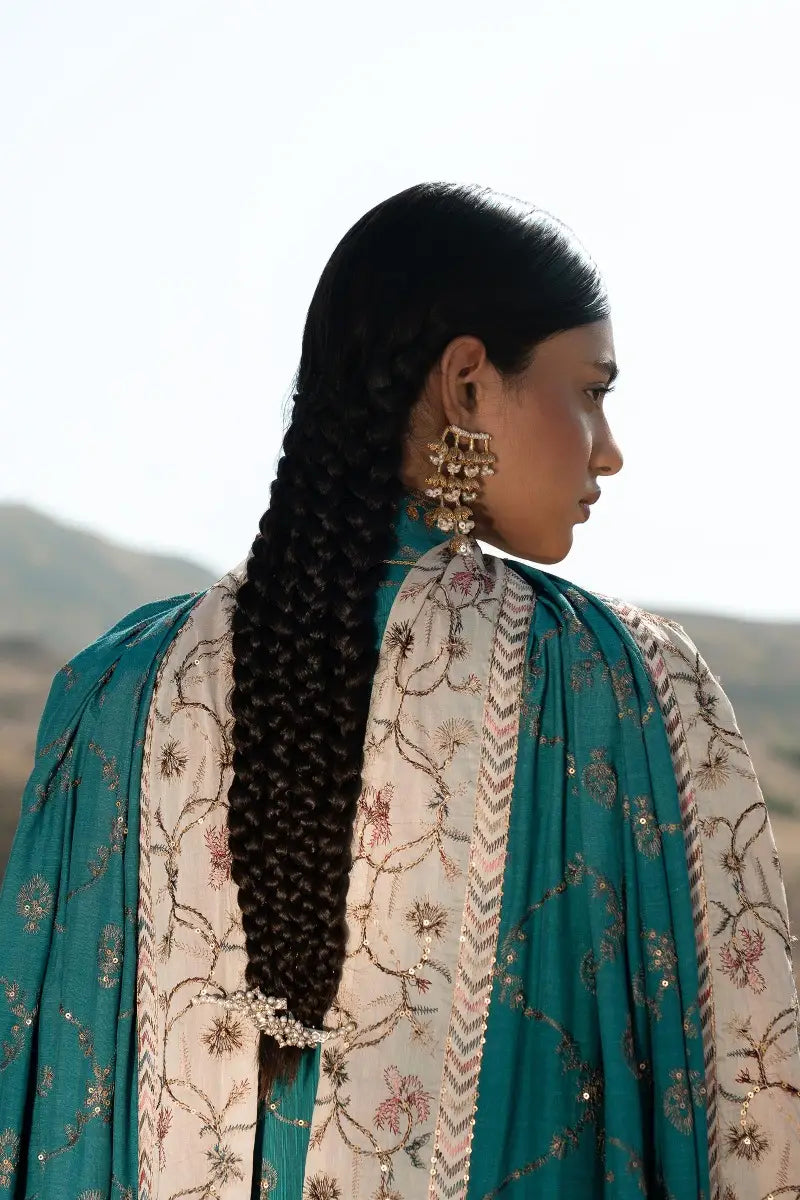 Sana Safinaz | Winter Luxury 23 | S231-005B-CP -  Sana Safinaz Luxury -  House of Maryam