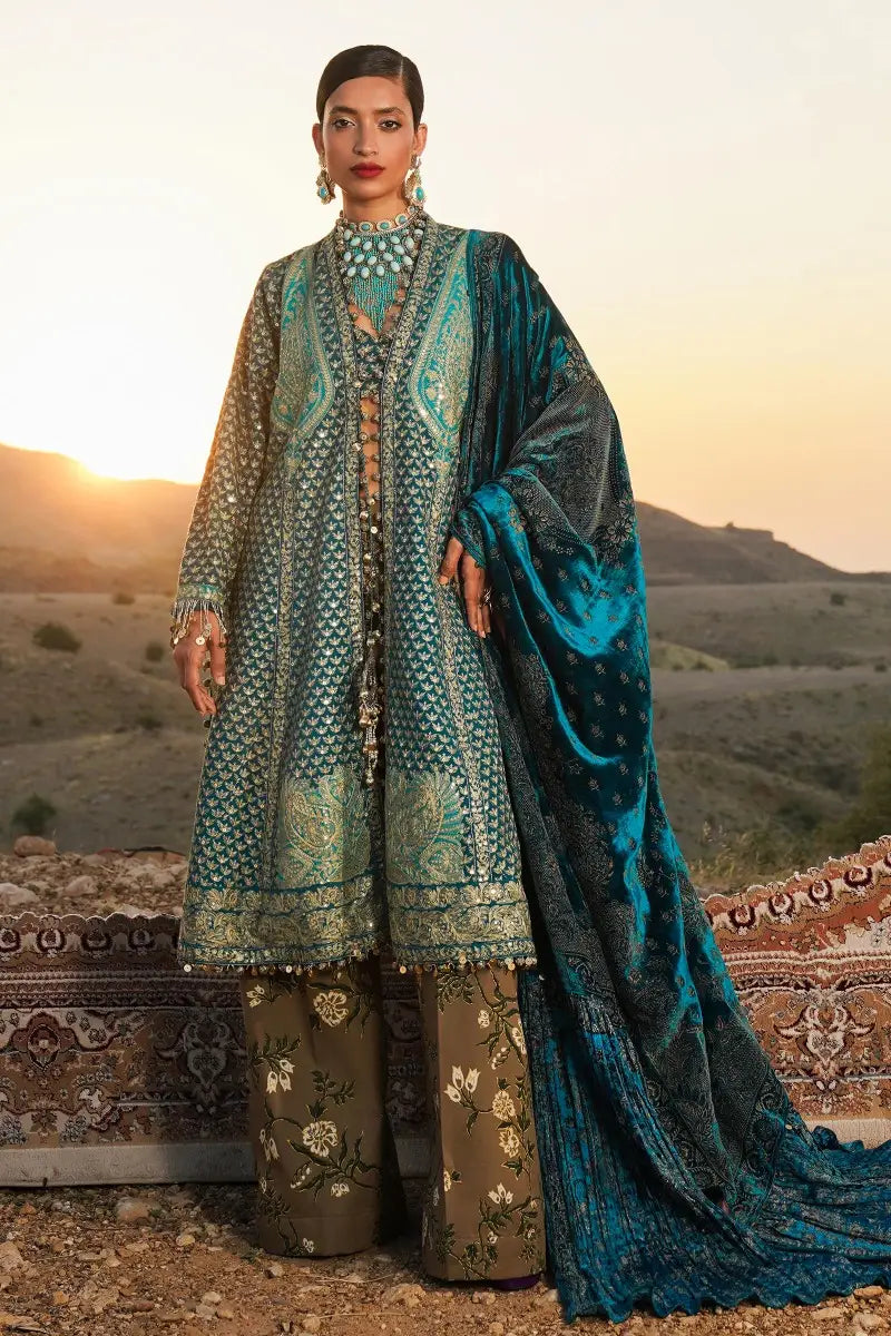 Sana Safinaz | Winter Luxury 23 | S231-007A-DE -  Sana Safinaz Luxury - Original Designer Dress - House of Maryam