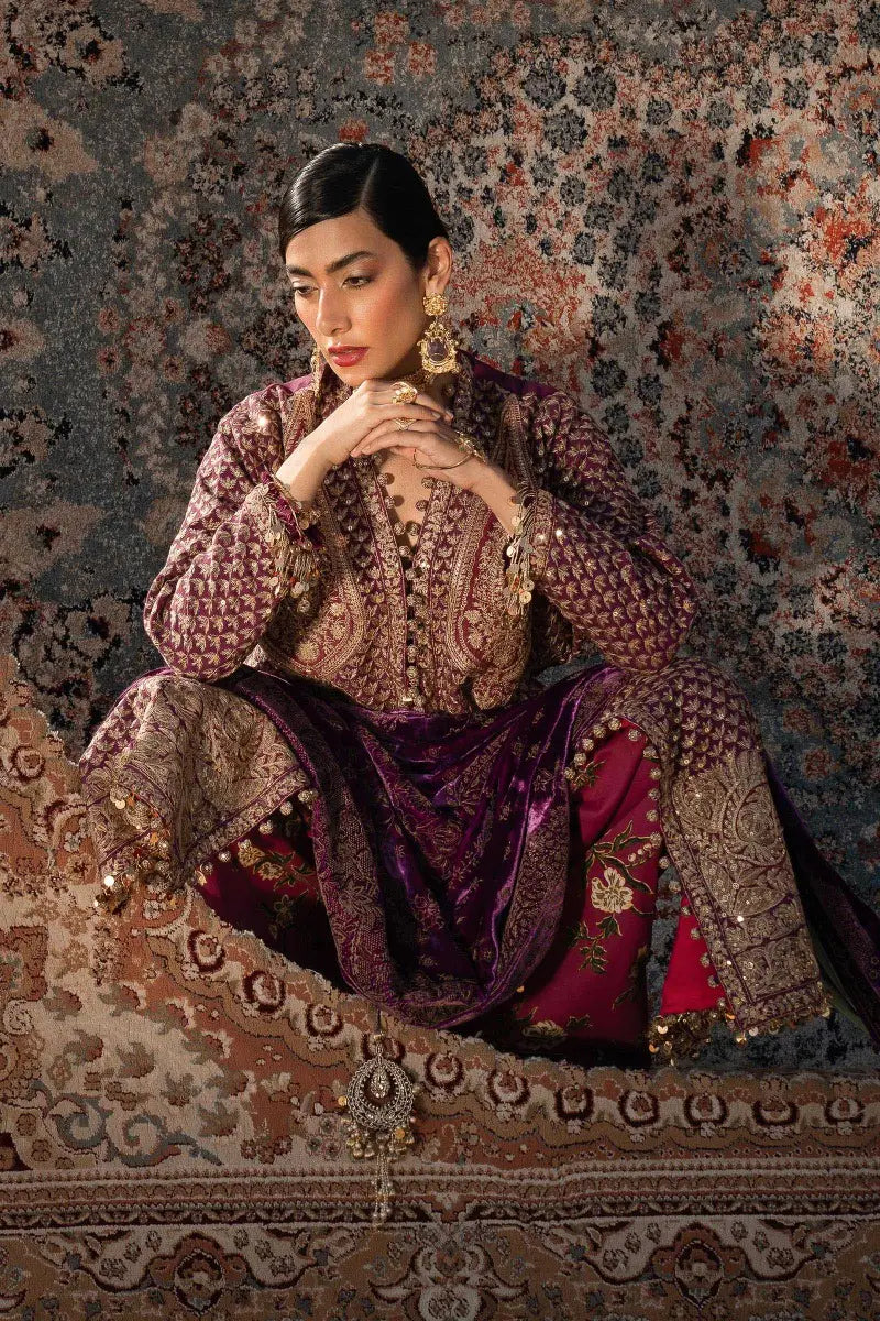 Sana Safinaz | Winter Luxury 23 | S231-007B-DE -  Sana Safinaz Luxury -  House of Maryam