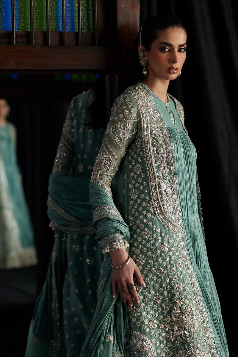 Saad Bin Shahzad | El Veneto Luxury Formals | OLYRA-Brand:Saad Bin Shahzad-Type:Ladies Clothes-Turqiouse - House of Maryam- Buy in UK, USA