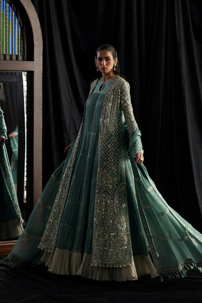 Saad Bin Shahzad | El Veneto Luxury Formals | OLYRA-Brand:Saad Bin Shahzad-Type:Ladies Clothes-Turqiouse - House of Maryam- Buy in UK, USA