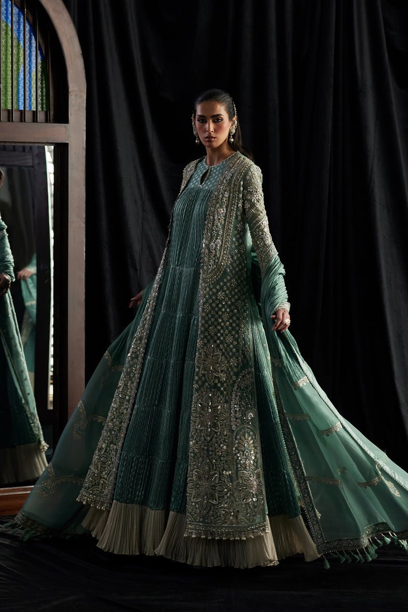 Saad Bin Shahzad | El Veneto Luxury Formals | OLYRA-Brand:Saad Bin Shahzad-Type:Ladies Clothes-Turqiouse - House of Maryam- Buy in UK, USA