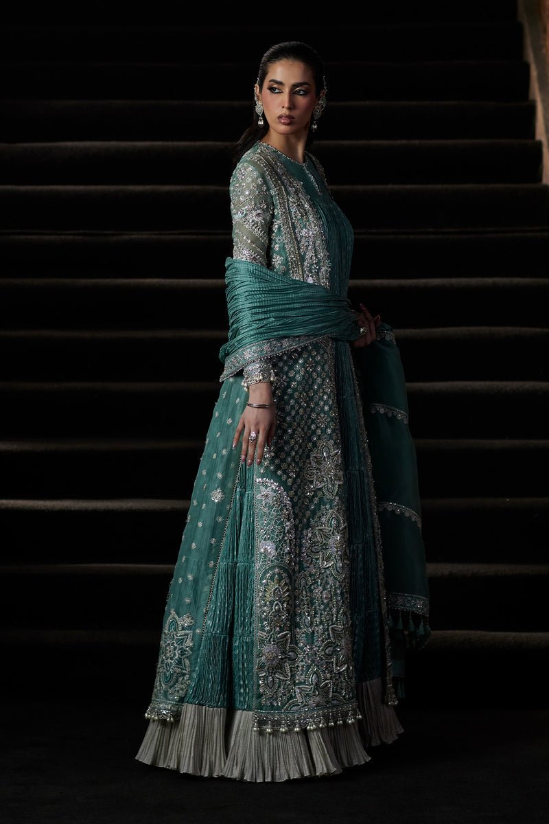 Saad Bin Shahzad | El Veneto Luxury Formals | OLYRA-Brand:Saad Bin Shahzad-Type:Ladies Clothes-Turqiouse - House of Maryam- Buy in UK, USA
