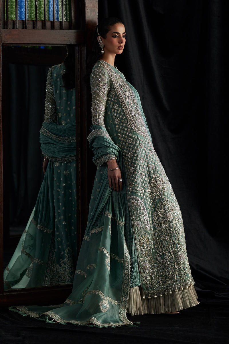 Saad Bin Shahzad | El Veneto Luxury Formals | OLYRA-Brand:Saad Bin Shahzad-Type:Ladies Clothes-Turqiouse - House of Maryam- Buy in UK, USA