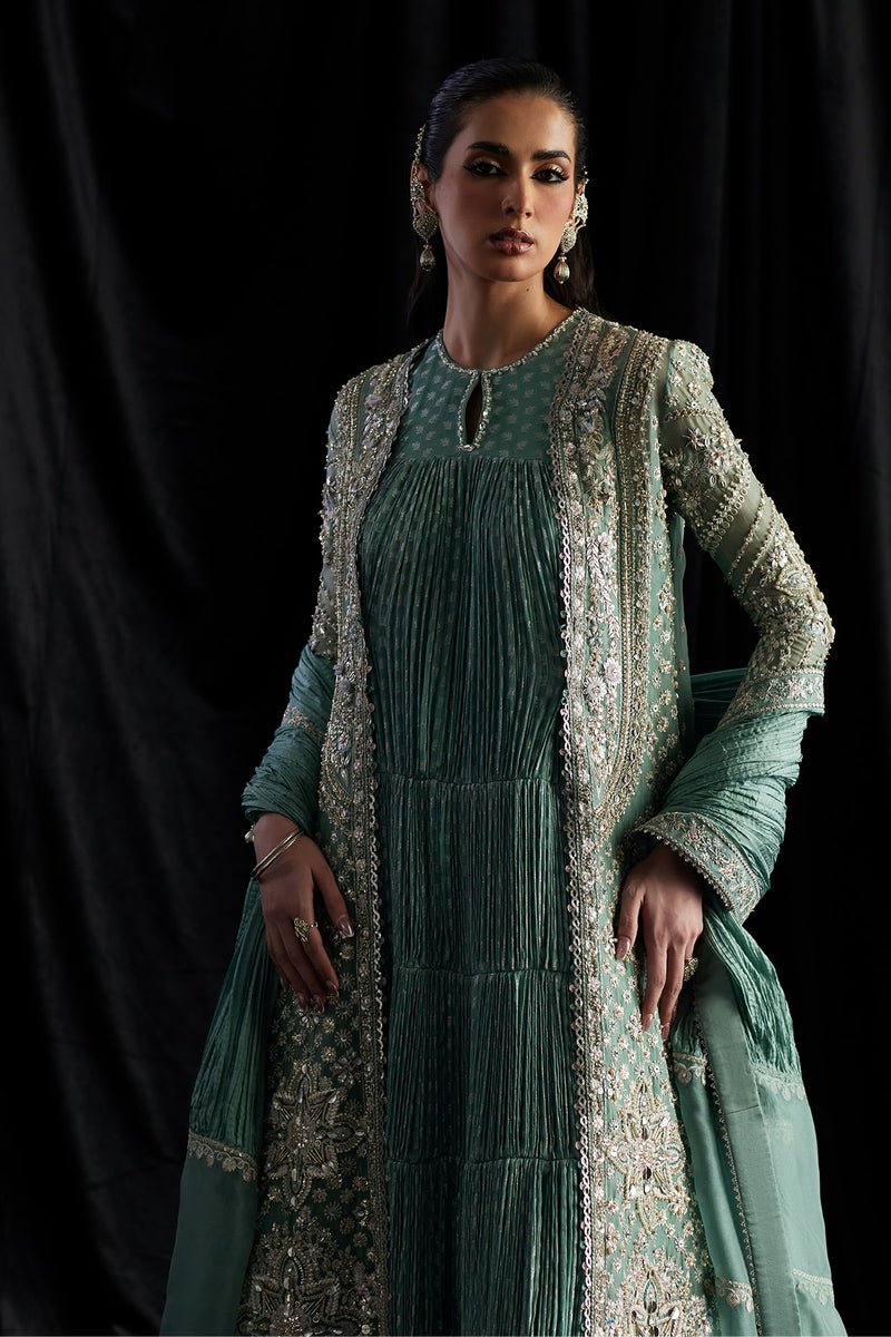 Saad Bin Shahzad | El Veneto Luxury Formals | OLYRA-Brand:Saad Bin Shahzad-Type:Ladies Clothes-Turqiouse - House of Maryam- Buy in UK, USA