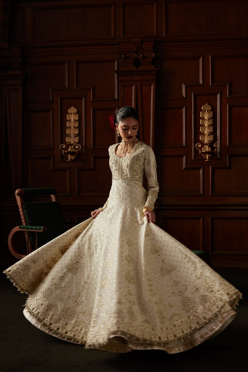 Saad Bin Shahzad | El Veneto Luxury Formals | OVIA-Brand:Saad Bin Shahzad-Type:Ladies Clothes-Off White - House of Maryam- Buy in UK, USA