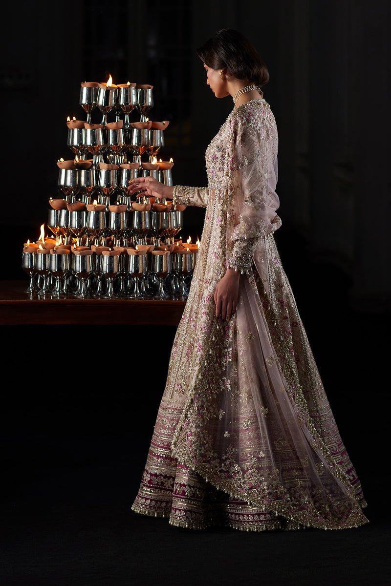 Saad Bin Shahzad | El Veneto Luxury Formals | RINA-Brand:Saad Bin Shahzad-Type:Ladies Clothes-Nude Peach - House of Maryam- Buy in UK, USA