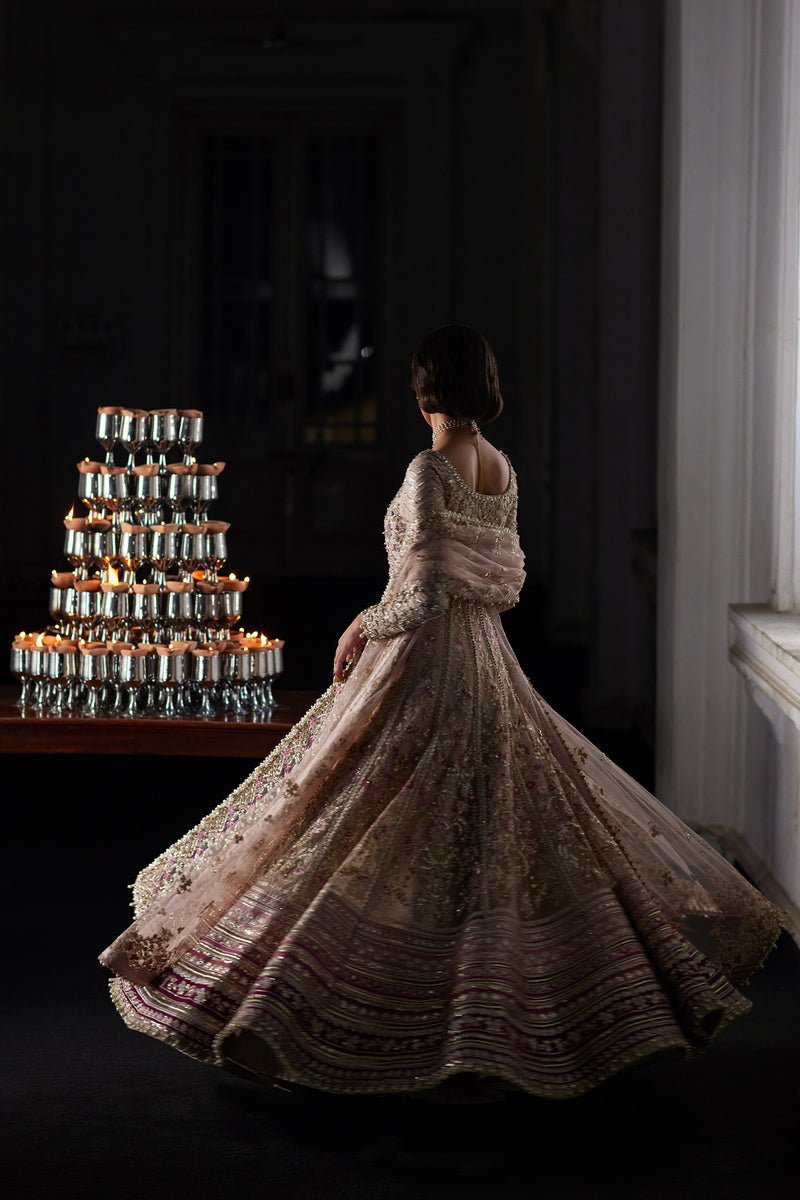 Saad Bin Shahzad | El Veneto Luxury Formals | RINA-Brand:Saad Bin Shahzad-Type:Ladies Clothes-Nude Peach - House of Maryam- Buy in UK, USA