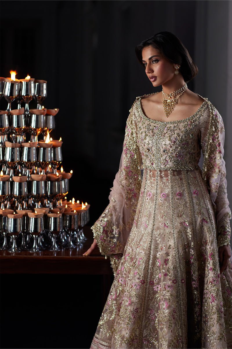 Saad Bin Shahzad | El Veneto Luxury Formals | RINA-Brand:Saad Bin Shahzad-Type:Ladies Clothes-Nude Peach - House of Maryam- Buy in UK, USA