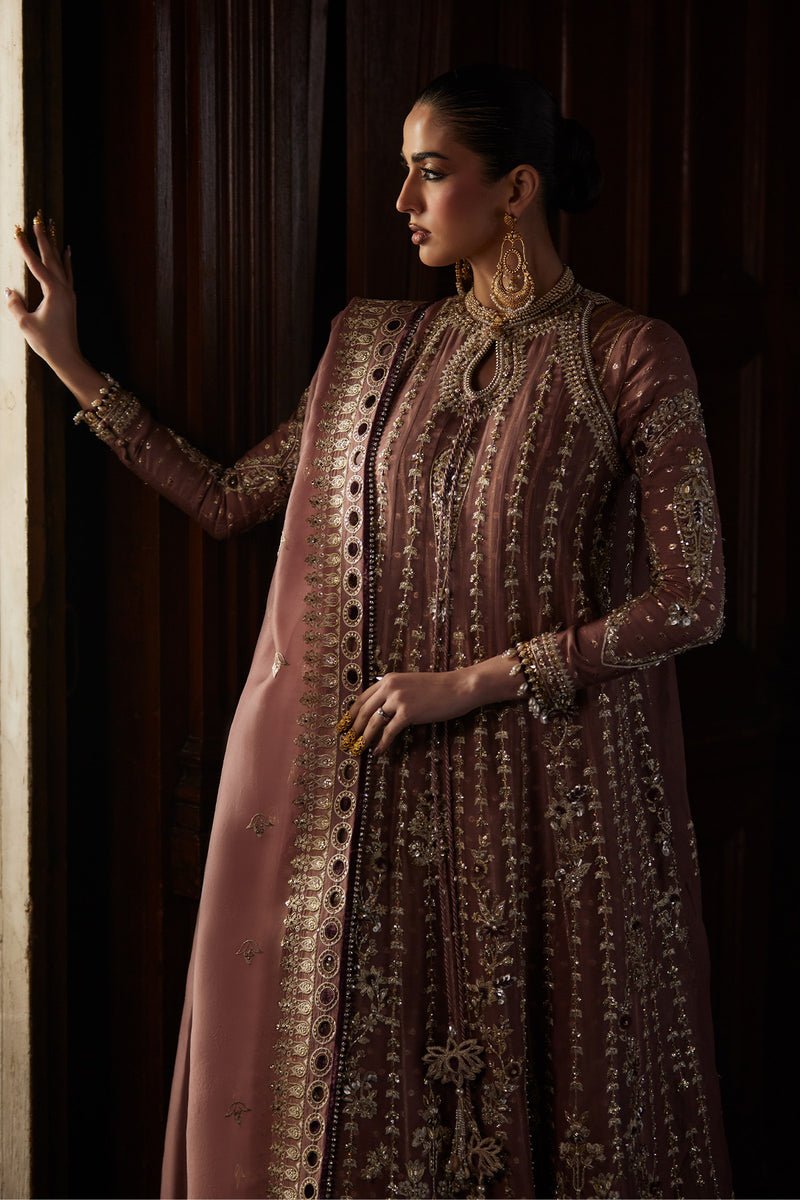 Saad Bin Shahzad | El Veneto Luxury Formals | ROSALIE-Brand:Saad Bin Shahzad-Type:Ladies Clothes-Champaign-Zari Silk-House of Maryam- Buy in UK, USA