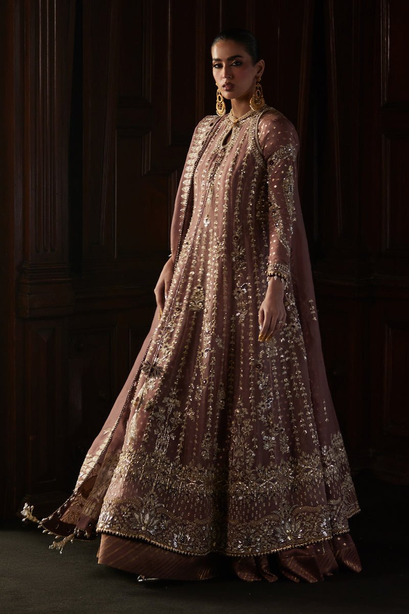 Saad Bin Shahzad | El Veneto Luxury Formals | ROSALIE-Brand:Saad Bin Shahzad-Type:Ladies Clothes-Champaign-Zari Silk-House of Maryam- Buy in UK, USA
