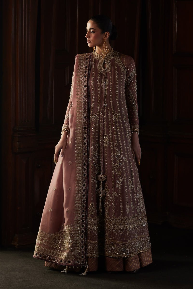 Saad Bin Shahzad | El Veneto Luxury Formals | ROSALIE-Brand:Saad Bin Shahzad-Type:Ladies Clothes-Champaign-Zari Silk-House of Maryam- Buy in UK, USA