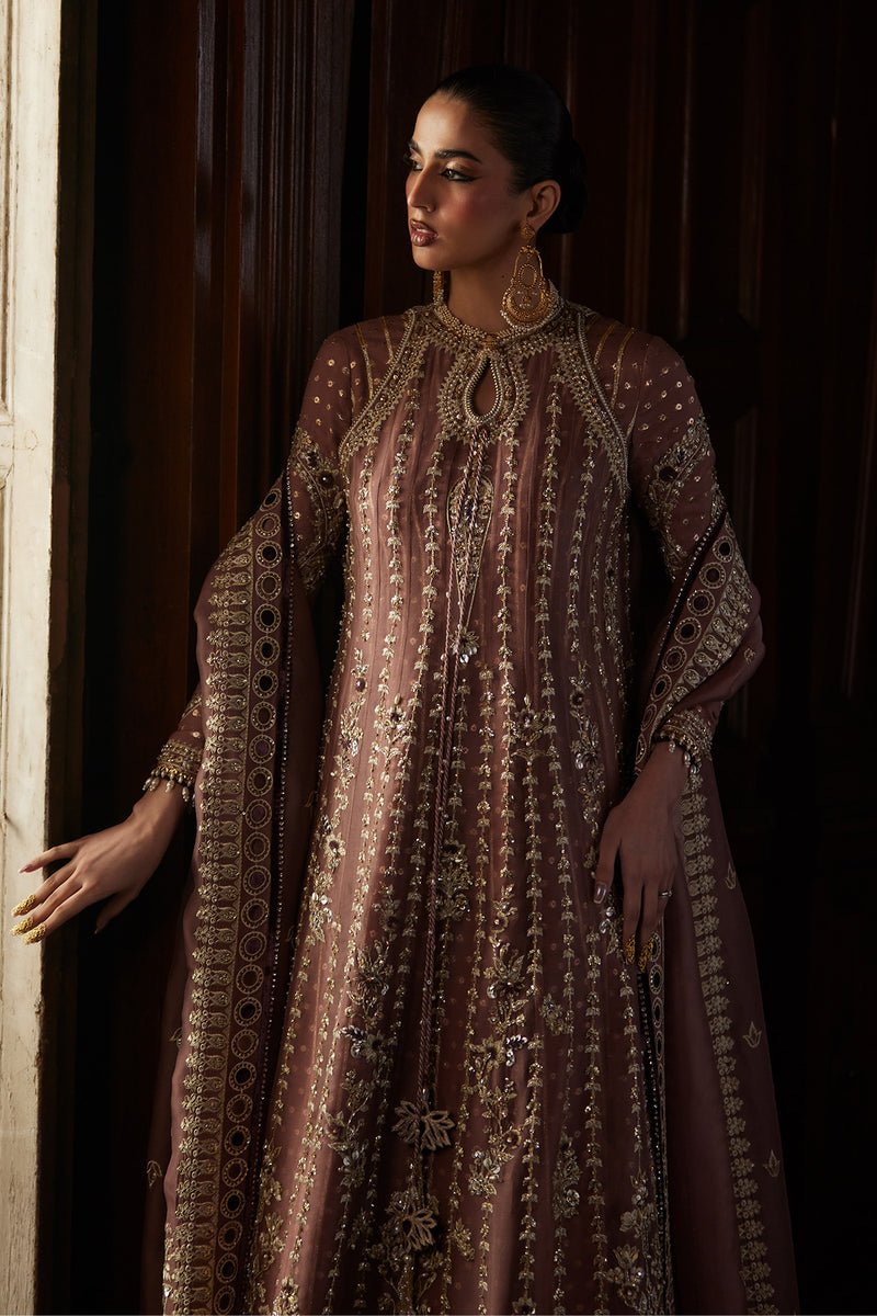 Saad Bin Shahzad | El Veneto Luxury Formals | ROSALIE-Brand:Saad Bin Shahzad-Type:Ladies Clothes-Champaign-Zari Silk-House of Maryam- Buy in UK, USA