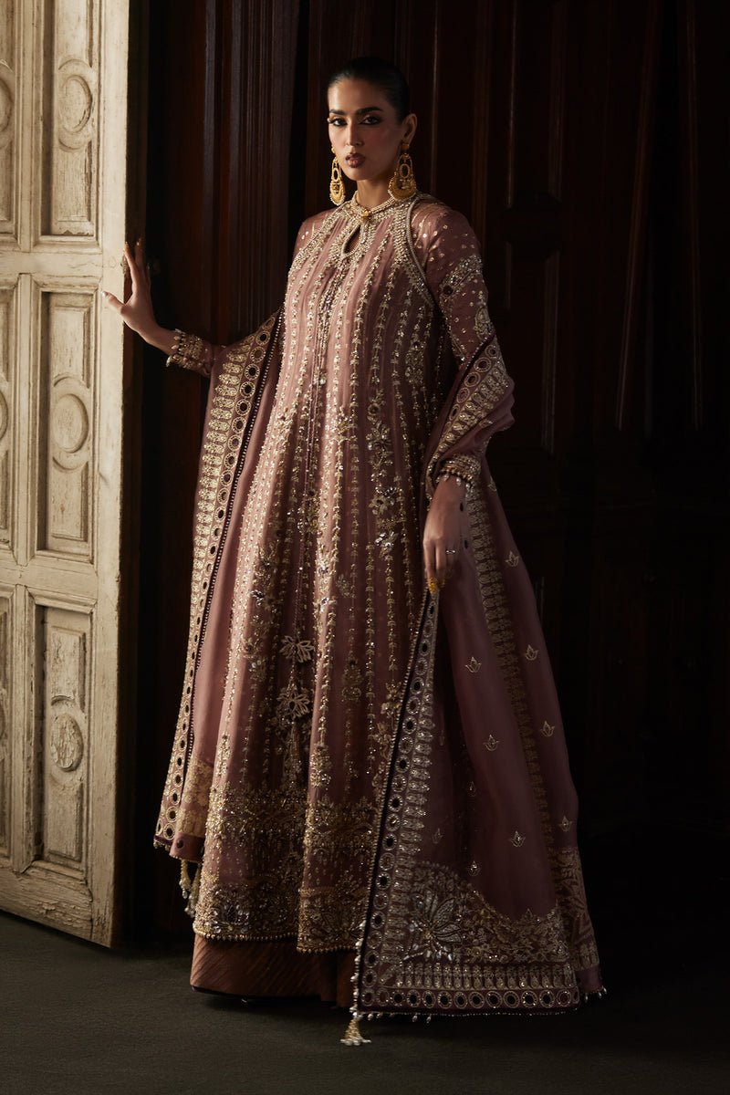 Saad Bin Shahzad | El Veneto Luxury Formals | ROSALIE-Brand:Saad Bin Shahzad-Type:Ladies Clothes-Champaign-Zari Silk-House of Maryam- Buy in UK, USA