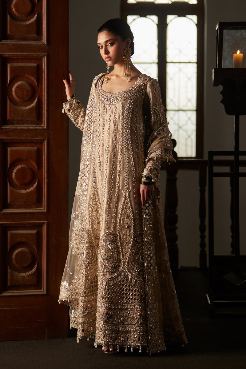 Saad Bin Shahzad | El Veneto Luxury Formals | ZELY-Brand:Saad Bin Shahzad-Type:Ladies Clothes-Silver Gold-Tissue-House of Maryam- Buy in UK, USA