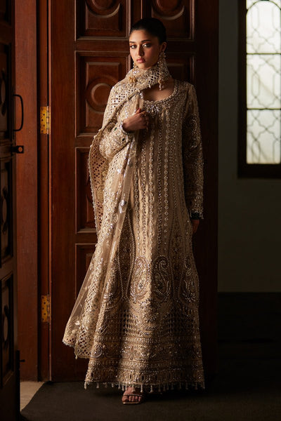 Saad Bin Shahzad | El Veneto Luxury Formals | ZELY-Brand:Saad Bin Shahzad-Type:Ladies Clothes-Silver Gold-Tissue-House of Maryam- Buy in UK, USA