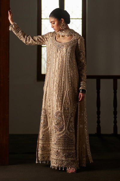 Saad Bin Shahzad | El Veneto Luxury Formals | ZELY-Brand:Saad Bin Shahzad-Type:Ladies Clothes-Silver Gold-Tissue-House of Maryam- Buy in UK, USA