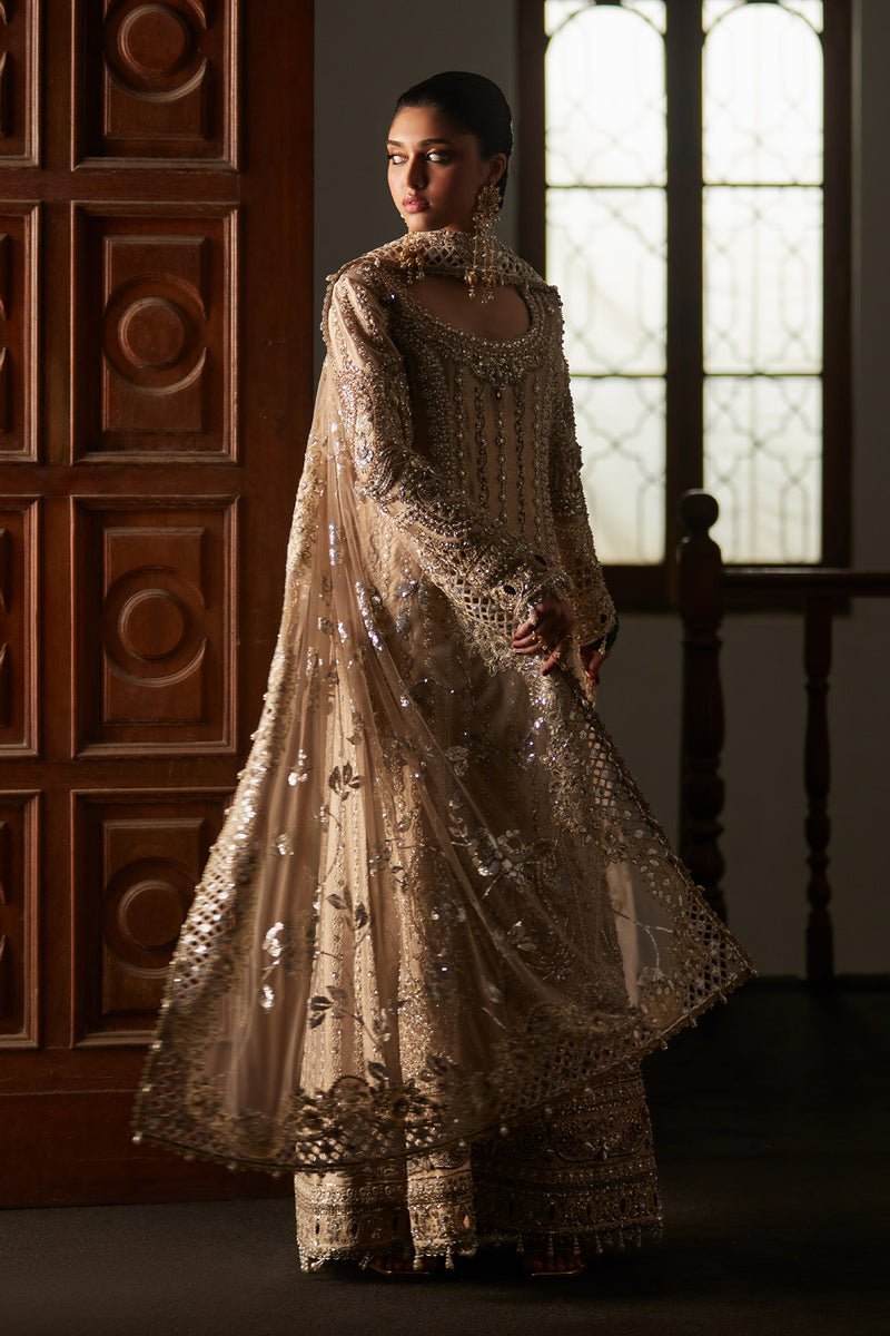 Saad Bin Shahzad | El Veneto Luxury Formals | ZELY-Brand:Saad Bin Shahzad-Type:Ladies Clothes-Silver Gold-Tissue-House of Maryam- Buy in UK, USA