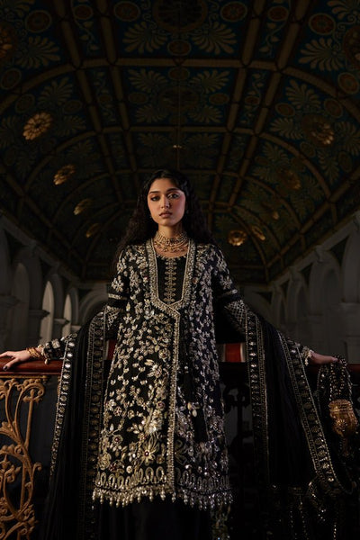 Saad Bin Shahzad | El Veneto Luxury Formals | ZIVRA-Brand:Saad Bin Shahzad-Type:Ladies Clothes-Black-Zardozi-House of Maryam- Buy in UK, USA