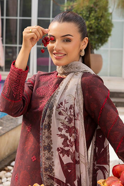 Saad Shaikh | Lawn 25 | Mehroon - Twilight Flora-Brand:Saad Shaikh-Type:Ladies Clothes-Dark Maroon-Lawn-House of Maryam- Buy in UK, USA
