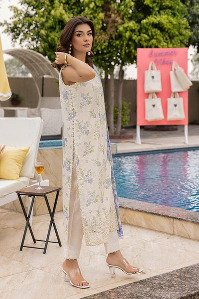 Saad Shaikh | Lawn 25 | Offwhite - Tropelle-Brand:Saad Shaikh-Type:Ladies Clothes-Off White-Lawn-House of Maryam- Buy in UK, USA