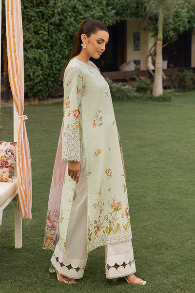 Saad Shaikh | Lawn 25 | Pista - Floral Mirage-Brand:Saad Shaikh-Type:Ladies Clothes-Green White-Lawn-House of Maryam- Buy in UK, USA
