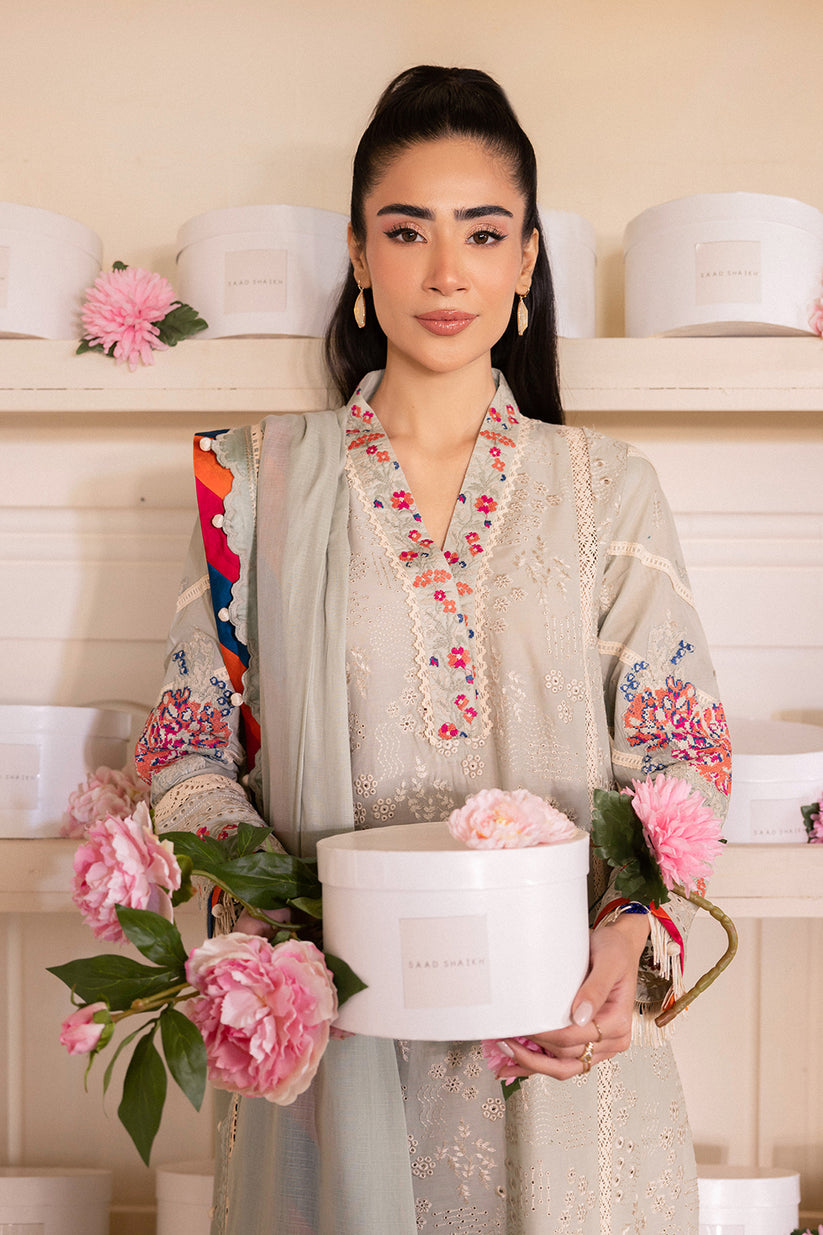 Saad Shaikh | LaAmour Luxury Lawn | Elara -  Saad Shaikh Luxury - Original Designer Dress - House of Maryam