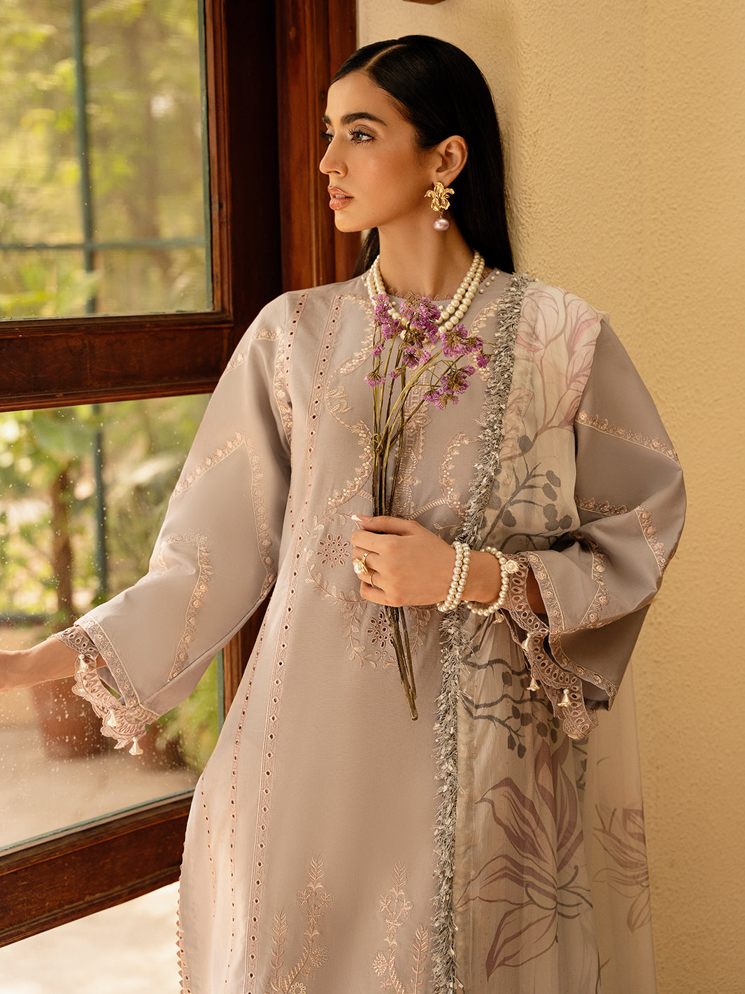 Izel | Dastak Luxury Lawn | SAAYE -  Izel Ladies Clothes - Original Designer Dress - House of Maryam