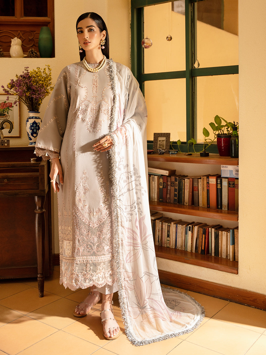 Izel | Dastak Luxury Lawn | SAAYE -  Izel Ladies Clothes - Original Designer Dress - House of Maryam