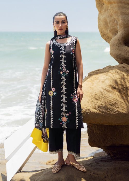 Sadaf Fawad Khan | Siraa Lawn 25 | Luna-Brand:Sadaf Fawad Khan-Type:Ladies Clothes-Black-Lawn-House of Maryam- Buy in UK, USA