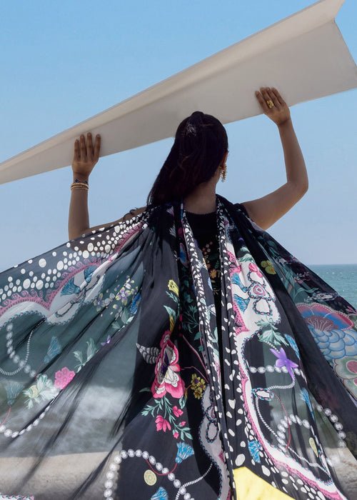 Sadaf Fawad Khan | Siraa Lawn 25 | Luna-Brand:Sadaf Fawad Khan-Type:Ladies Clothes-Black-Lawn-House of Maryam- Buy in UK, USA